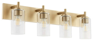 Quorum International 5200-4 Fallstaff 4 Light 32"W Vanity Light - Aged Brass