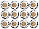 Knob-It Knobs, Set of 12, White and Black