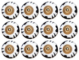 Knob-It Knobs, Set of 12, White and Black