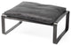 Mod Black Leather Metal Base Ottoman