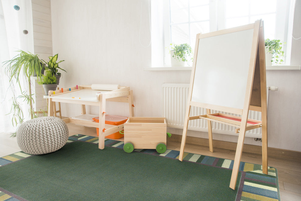 Kid Essentials Rug, Clean Green, Soft, 5'4"x7'8"