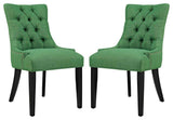 Green Regent Dining Side Chair Fabric Set of 2