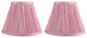 Softback Mushroom Pleated Lamp Shade, 5x9x7", Pink, Set of 2