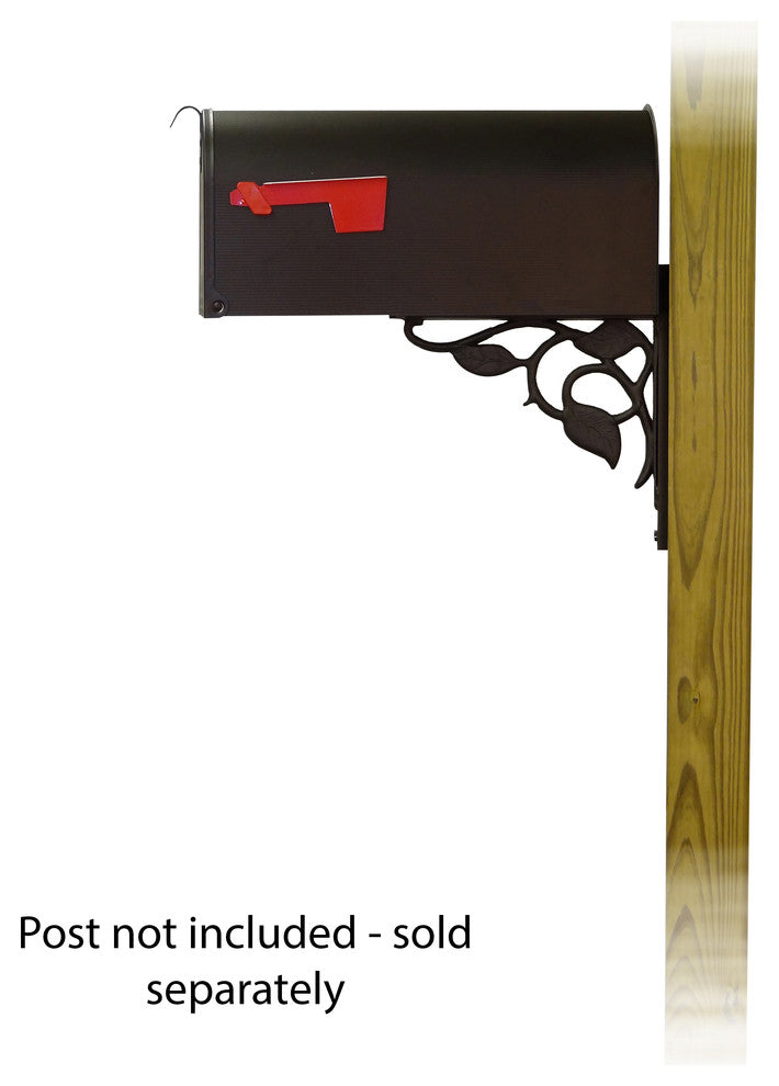 Standard Steel Mailbox With Floral Front Single Mailbox Mounting Bracket