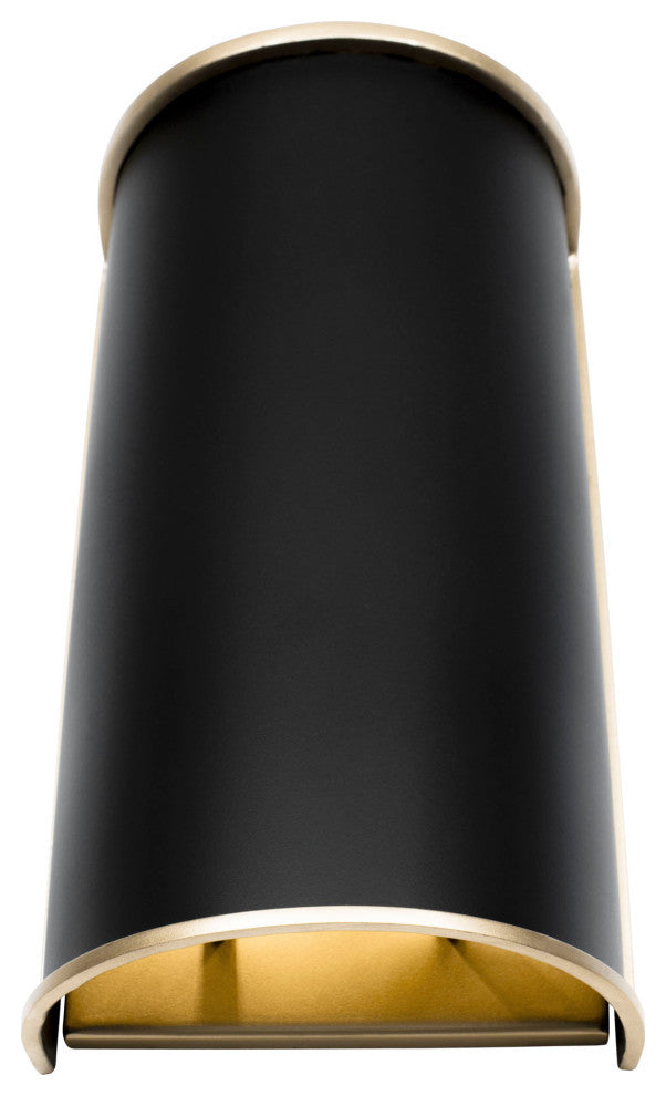 Coco 2-Lt  Sconce - Matte Black/French Gold