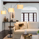 Brightech Trilage Arc Floor Lamp w/Marble Base - 3 Lights Hanging Over the Couch