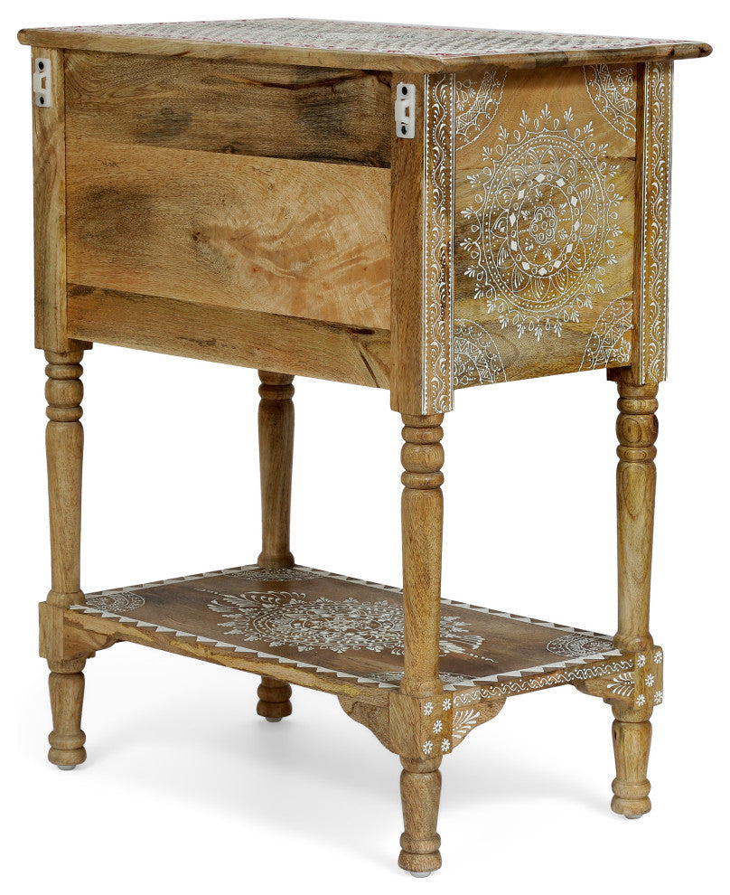 Leverick Mango Wood End Table