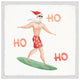 "Santa Goes Surfing" Framed Painting Print, 24x24