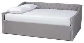 Elianna Fabric Upholstered Daybed, Light Gray, Full
