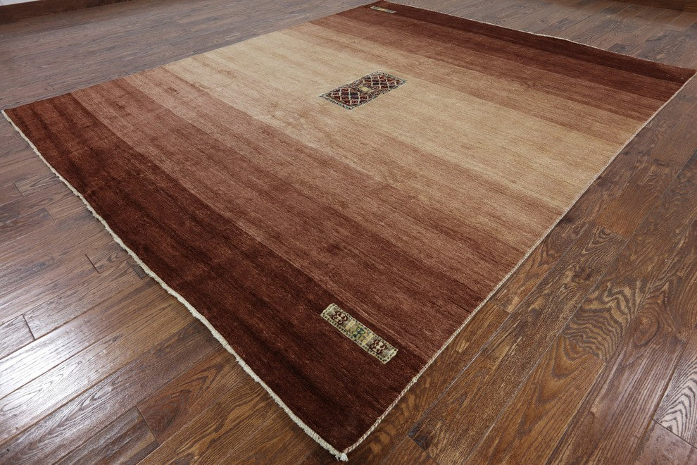8'x10' Modern Handmade Gabbeh Area Rug, W2097