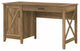 Farmhouse Desk, Large Drawer & X-Shaped Accented Door, Reclaimed Pine
