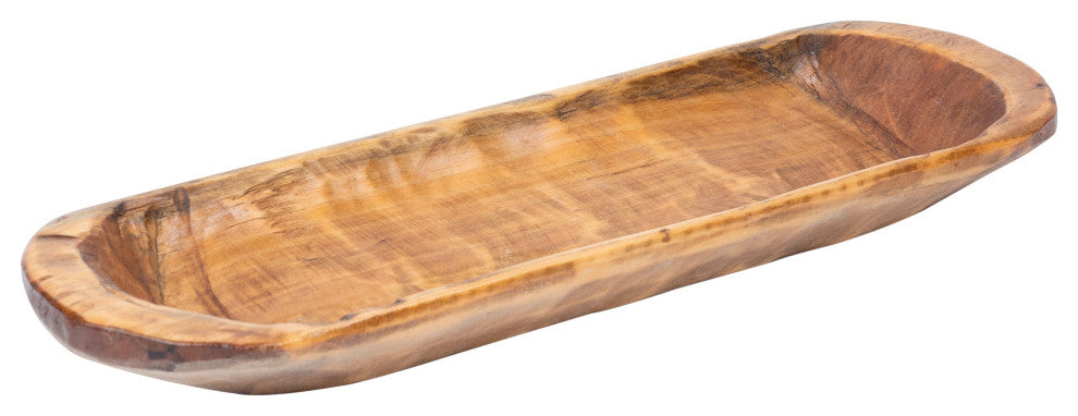 Food Safe Baguette Wood Dough Bowl, Small