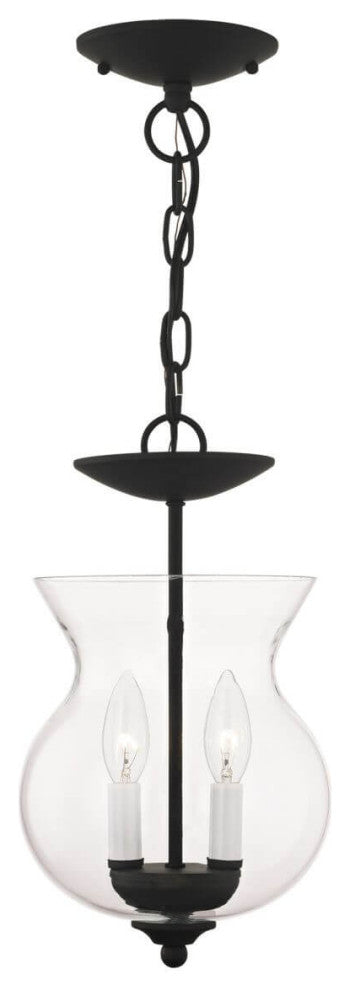 Livex Heritage 2 Light 8" Lantern, Black