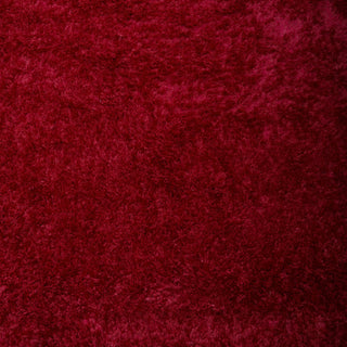 HAND TUFTED SHAG POLYESTER ECO-FRIENDLY AREA RUGS, Dark Pink Color, Solid Design