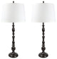 Urbanest Parker Oil Rubbed Bronze Table Lamps, Off White Linen Shades, Set of 2