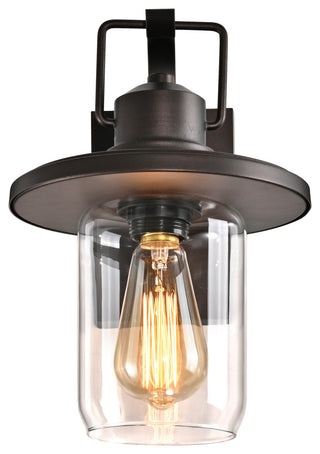 CHLOE Lighting Christopher Transitional 1-Light Rubbed Bronze Outdoor Sconce