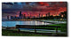 Epic Graffiti "North Avenue Beach at Sunset" Giclee Canvas Wall Art, 30"x60"