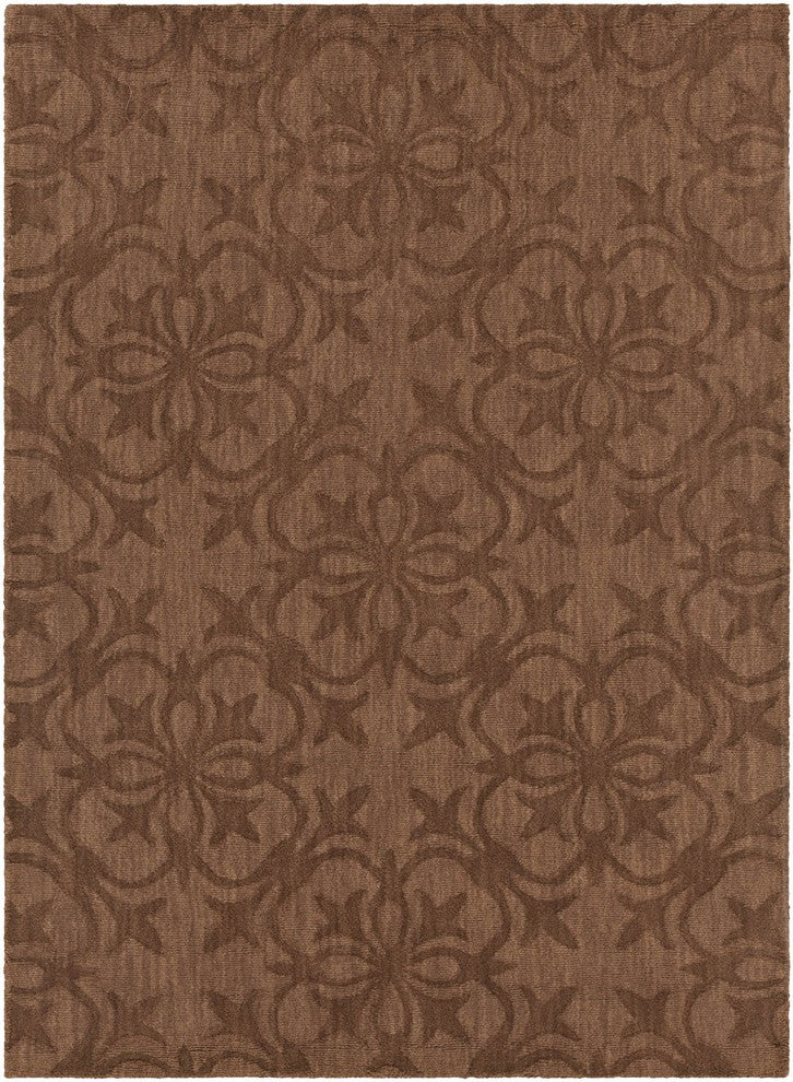 Rekha Transitional Area Rug, Brown, 7'x10'
