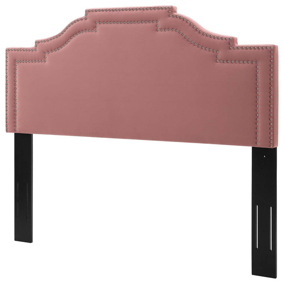 Headboard, Twin Size, Velvet, Pink, Modern Contemporary, Bedroom Master Suite