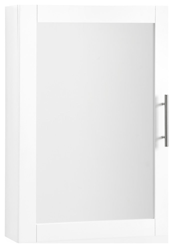 Savannah Mirrored Wall Cabinet White