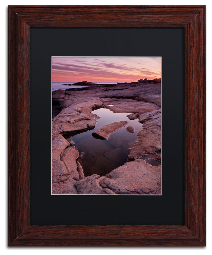 Michael Blanchette ''Tide Pool Geometry'' Art, Wood Frame, Black Mat, 14x11