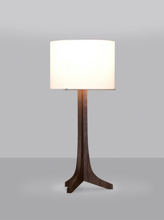 Nauta Table Lamp, Brushed Brass White Linen Shade