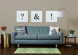 Hipster Soft Chenille Area Rug, Green, 3'x5'