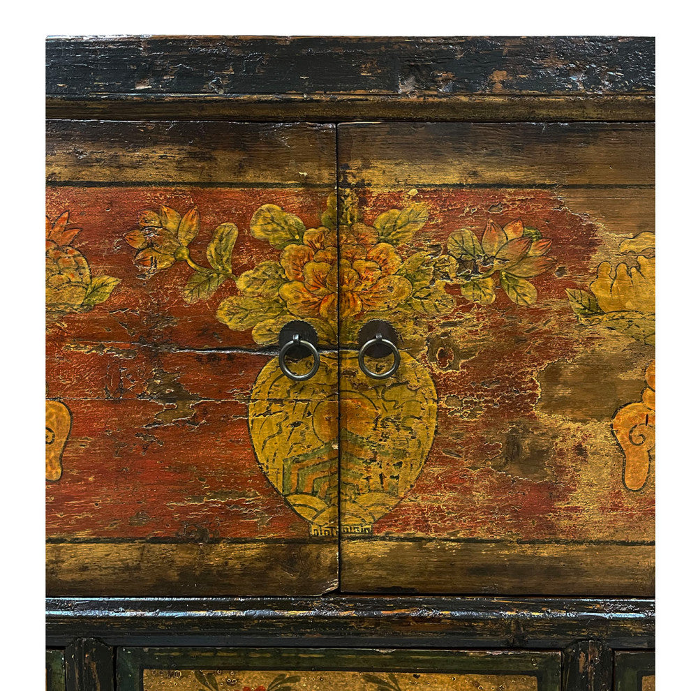 Consigned Antique Chinese Mongolia Cabinet/Buffet Table, Sideboard