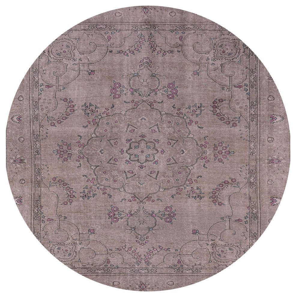 Ahgly Company Indoor Round Mid-Century Modern Area Rugs, 8' Round