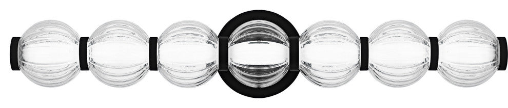 Quoizel PCELW8525 Elway 7 Light 25"W LED Bath Bar - Matte Black