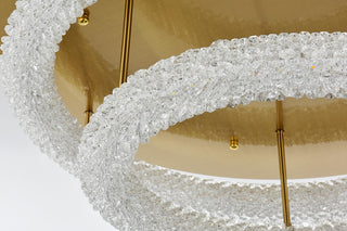 Home Living 29.5" LED Flush Mount, Satin Gold