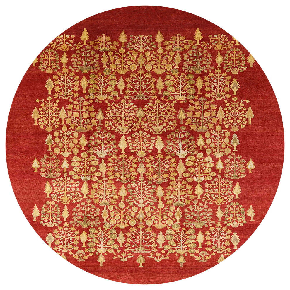 Ahgly Company Indoor Round Mid-Century Modern Area Rugs, 8' Round