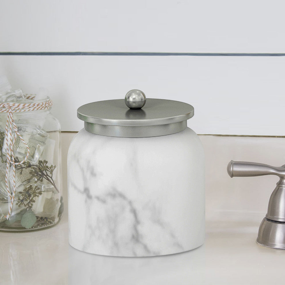 nu steel Misty Silver Collection Cotton Container