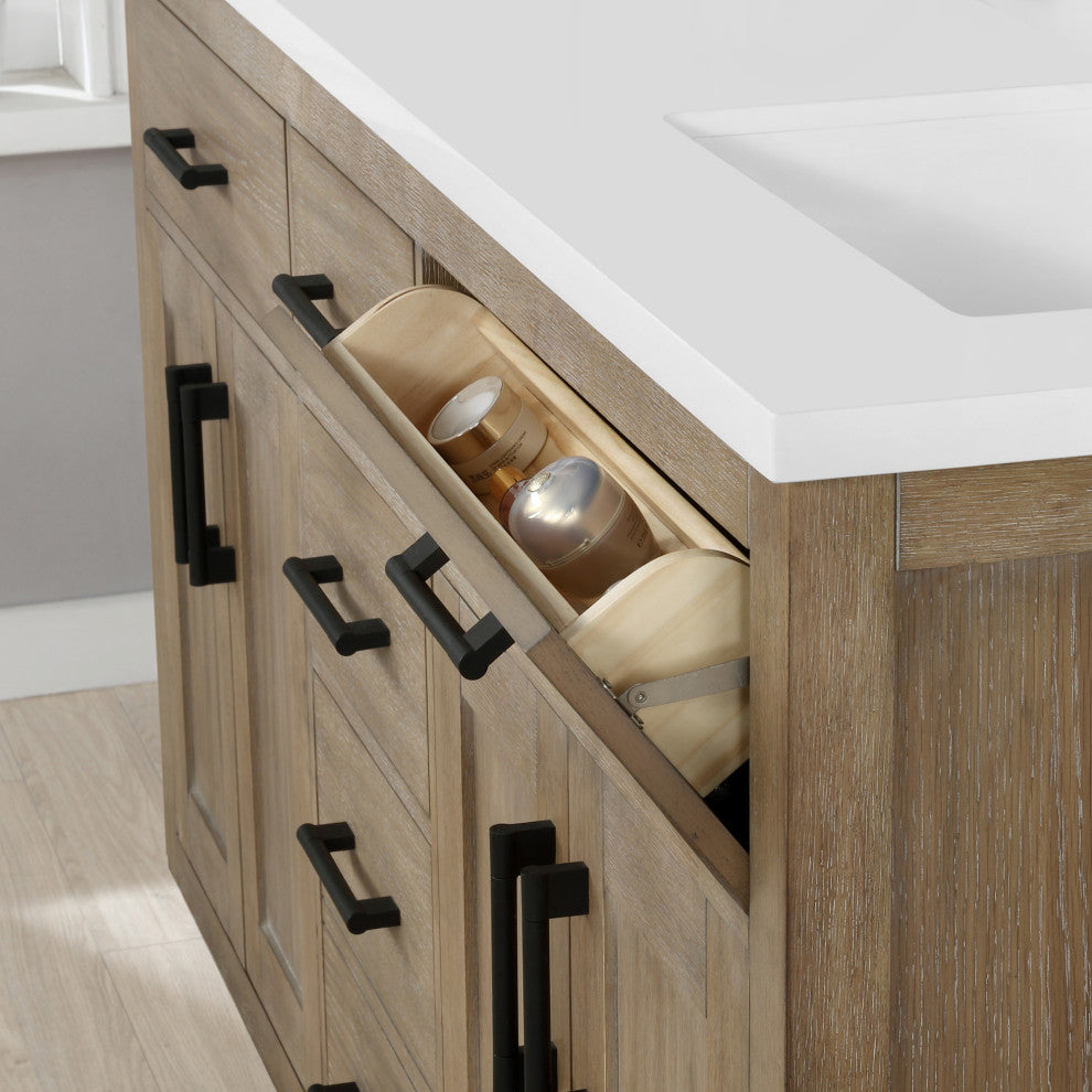 OVE Decors Bailey Vanity, Driftwood Oak, 60 Inches