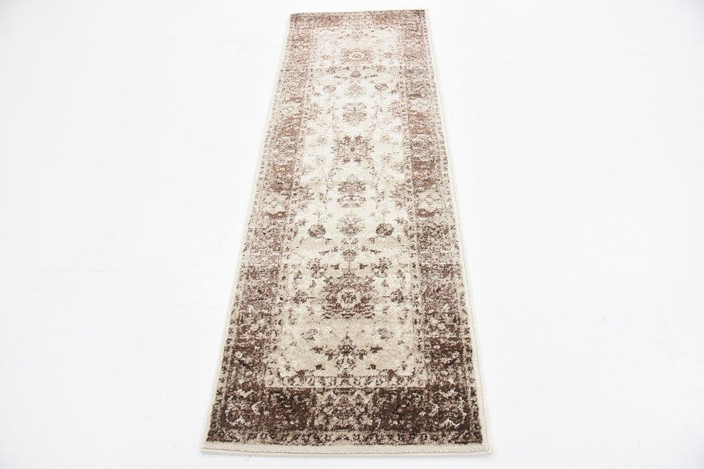 Unique Loom Cream Lincoln Rushmore 2' 0 x 6' 0 Runner Rug
