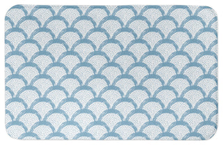 Blue Scallops 21x34 Bath Mat