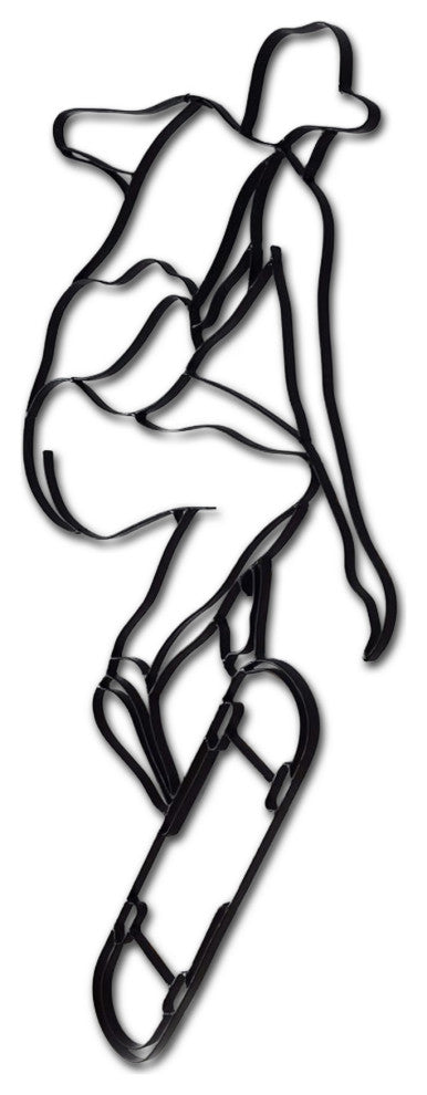 Metal Skate Boarder Wall Decor and Sculpture