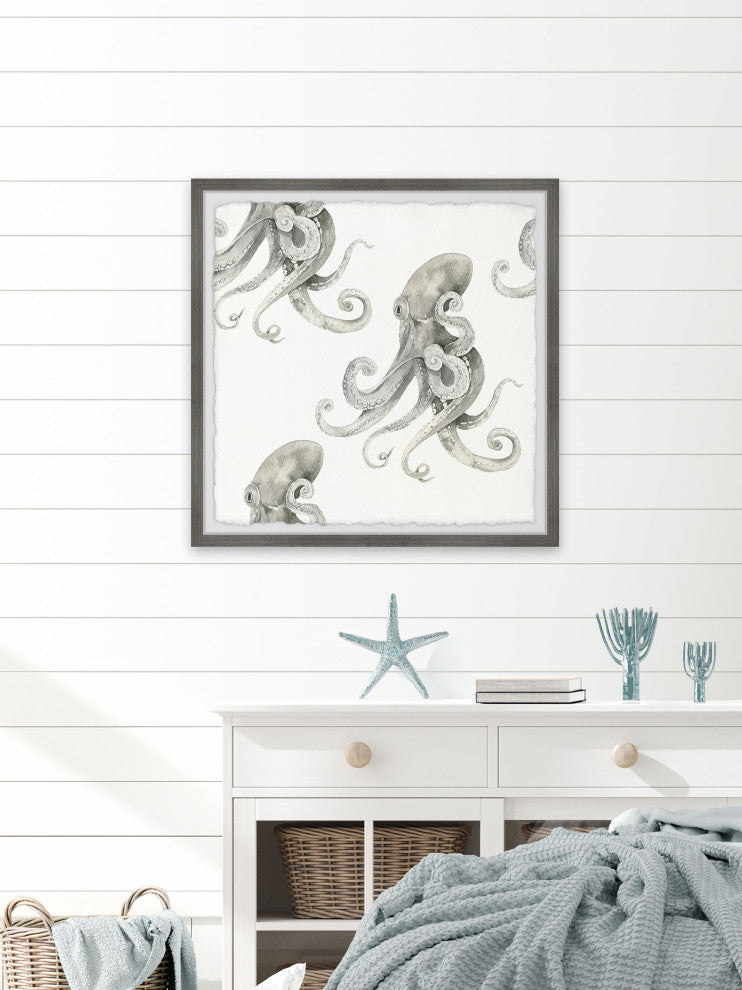 "Octopus Dreams" Framed Painting Print, 12x12