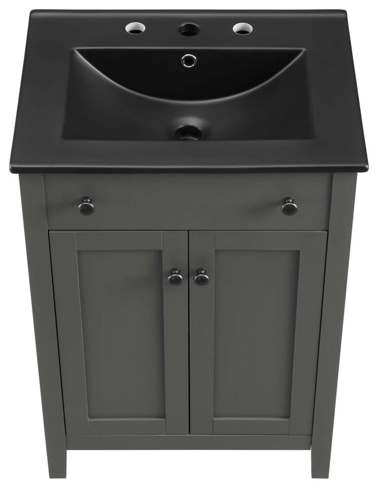 Nantucket 24" Bathroom Vanity - Gray Black
