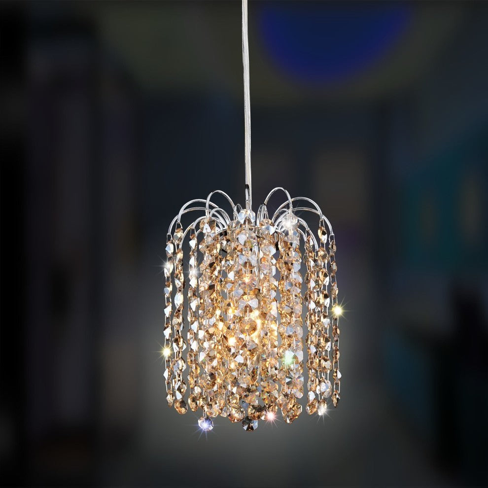 Milieu 1-Light Modern Mini-Pendant by Allegri, Firenze Bordeoux