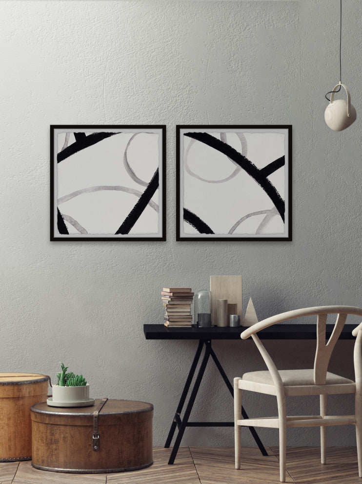 Busy Interstate Diptych, Set of 2, 18x18 Panels