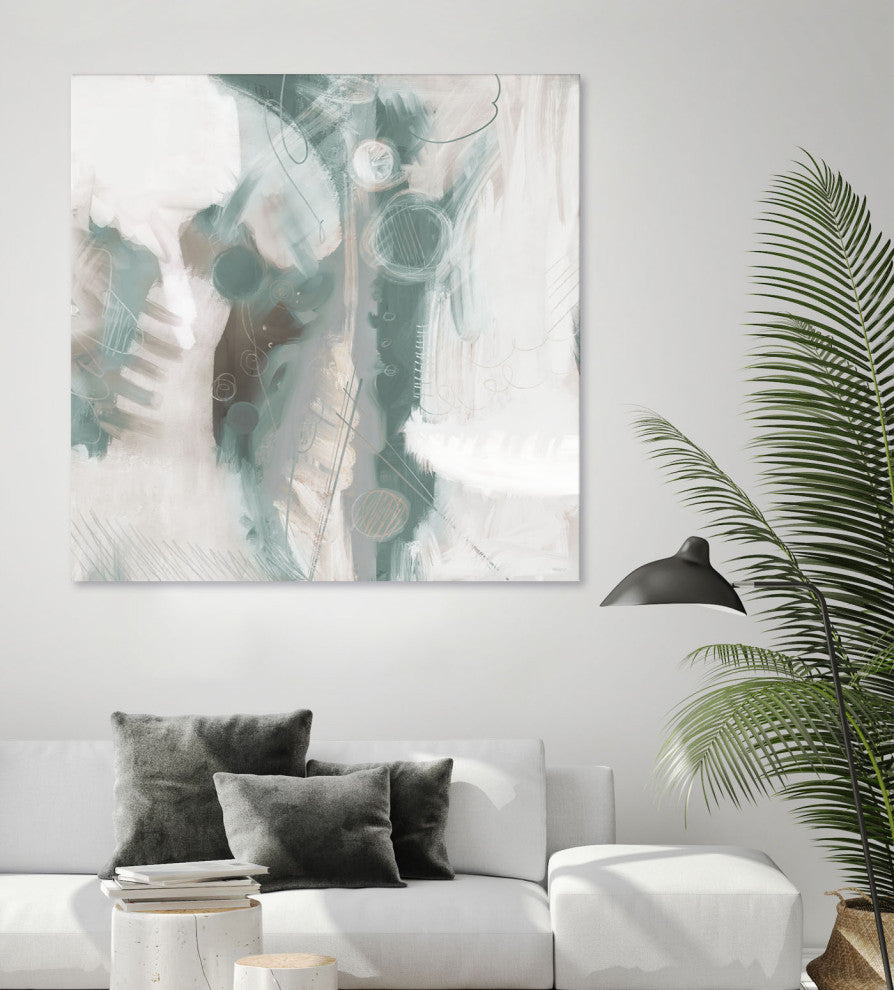 Down the River Abstract I - 84 x 84 by Dan Meneely
