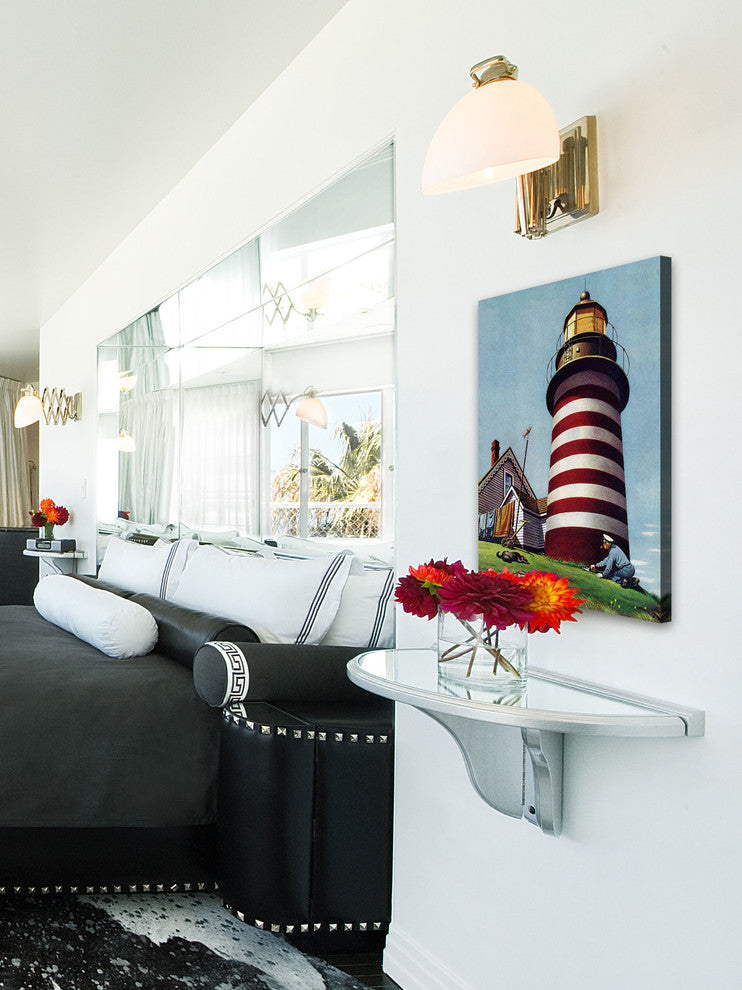 "Lighthouse Keeper" Painting Print on Canvas by Stevan Dohanos