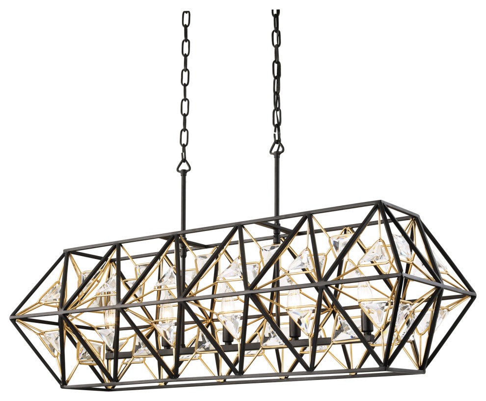 Marcia 5-Lt Linear Pendant - MB/FG