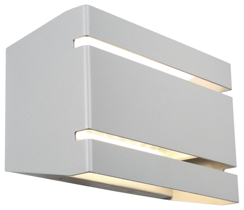 La Vida Bi-Directional Wide Outdoor LED Wall Mount, Satin