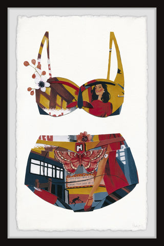 "Sassy Chicago Swimwear" Framed Painting Print, 8x12