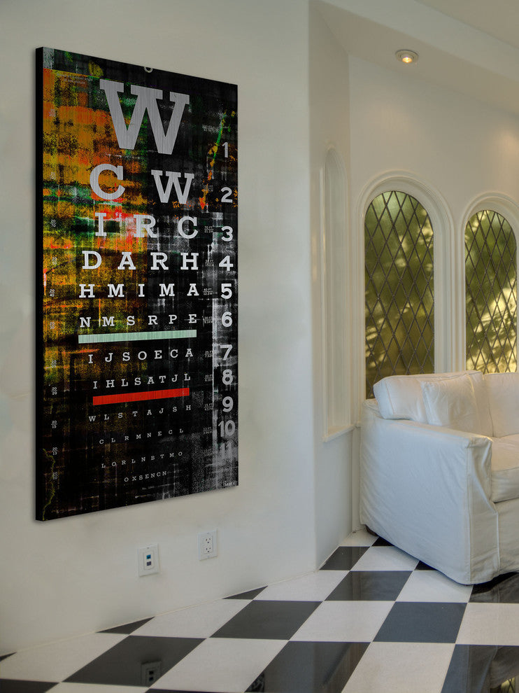 "Night Eye" Painting Print on Brushed Aluminum, 30"x60"