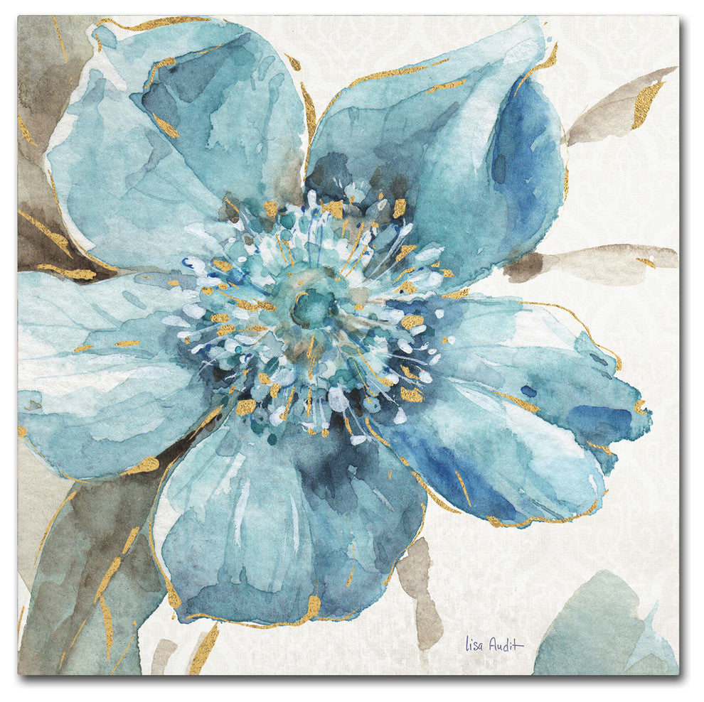 Lisa Audit 'Indigold VI' Canvas Art, 14"x14"