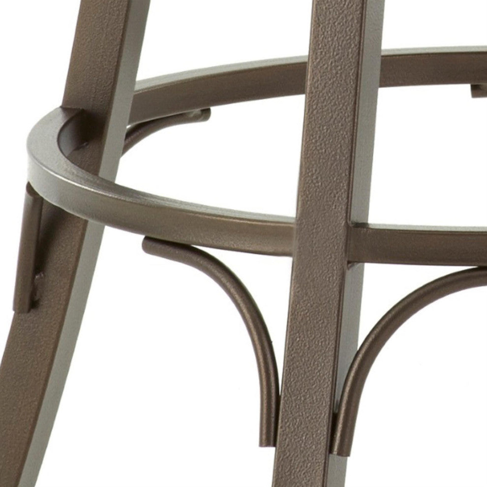 Bali Chocolate Leather 24" Swivel Counter Stool