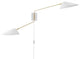 Sconce Wall Lamp Light Fixture, White, Metal, Modern Cafe Bistro Hospitality